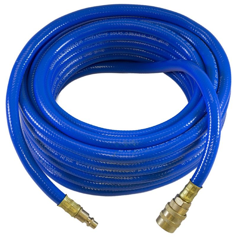 Blue PVC Flexible Air Hose 10m x 8 mm with Couplers | Buy Online in ...