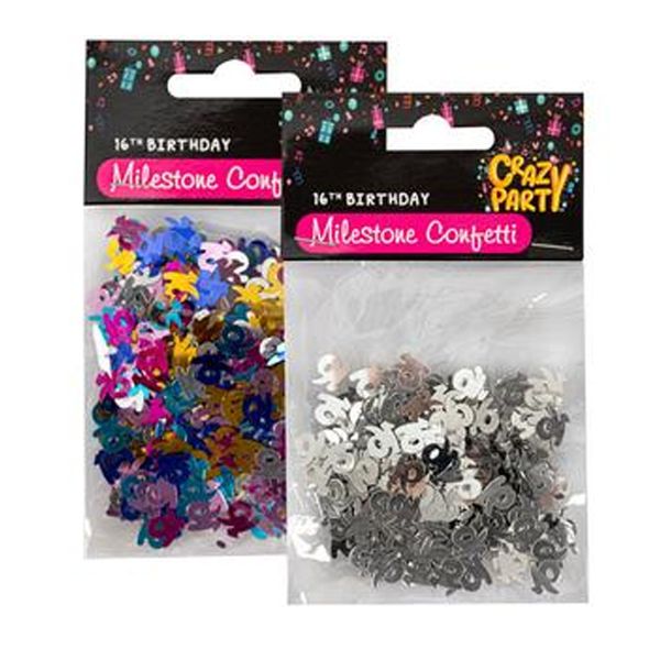 Party Confetti Milestone 16 Years - 15g - 2 Pack