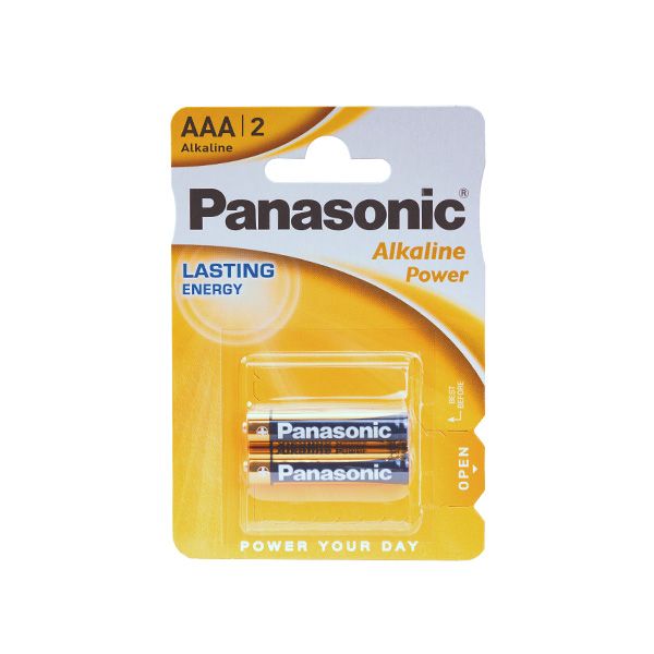 Panasonic AAA Alkaline 2 Pack Batteries x 1 Box of 12 Packs (LR03APB/2BP)