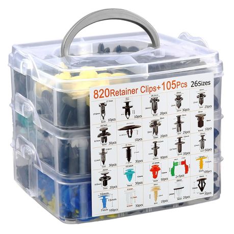 925Pcs Car Push Retainer Clip with Staple Remover Door Panel Trim Clamp Kit Image