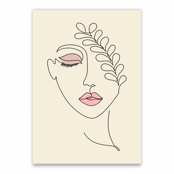 Woman Line Art Poster - A1
