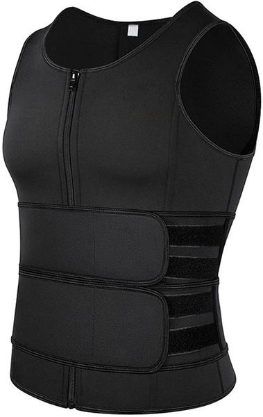 Mens Waist Trainer, Twin Belt, Double compression , Sauna Sweat vest