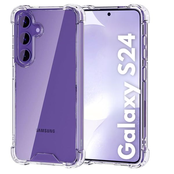 Clear Protective Case Compatible For Galaxy S24 Slim Transparent Shockproof