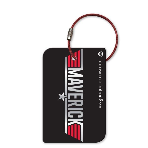 Retreev Smart NFC &amp; QR Code Luggage Tag: Secure Bag Retrieval - Maverick