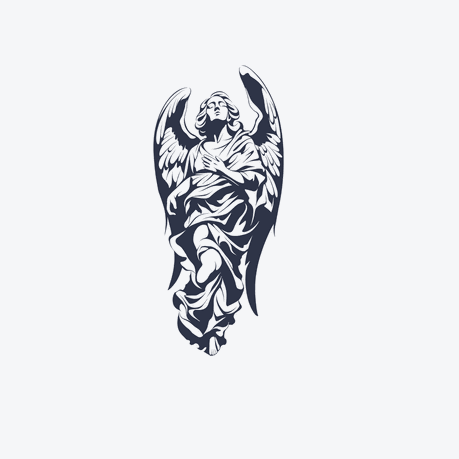 EZINK Angel's Love Temporary Tattoo | Lasts 1-2 Weeks Image