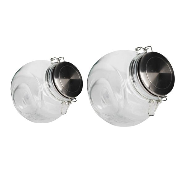 Moon Drop Clip Top Jar set of 2