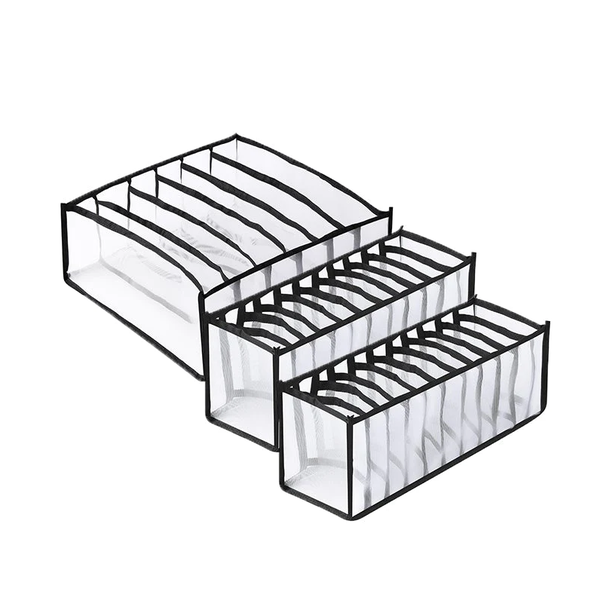 3 Piece Mesh Bra &amp; Underwear Drawer Organizer