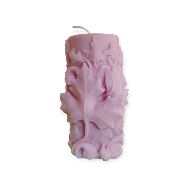 Pink Wax Cm Unscented Candle