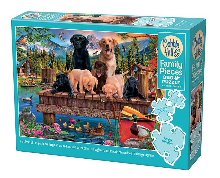 Cobble Hill Pups and Ducks 350 Piece Family Puzzle