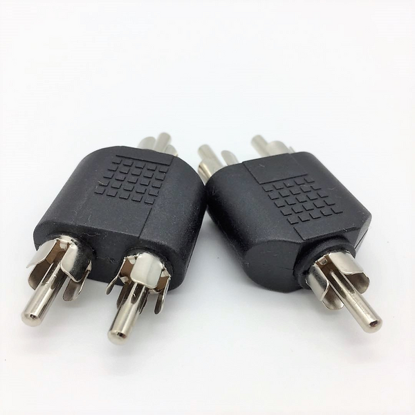 RCA (M) to 2 RCA (M) Audio Adapter - 2 Pack