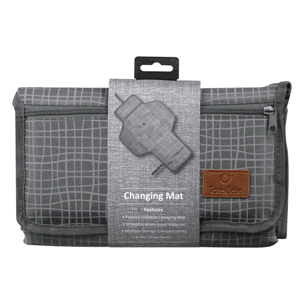 Totes Babe Wavy Series Waterproof Changing Mat Grey
