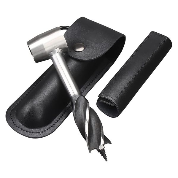 Tool DIY Camping Manual Hand Held Carbon Steel Woodworking Drill Bit (19cm)