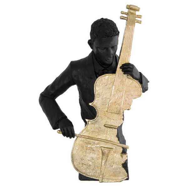 Opulent Black &amp; Gold With Violin 29X14X47CM