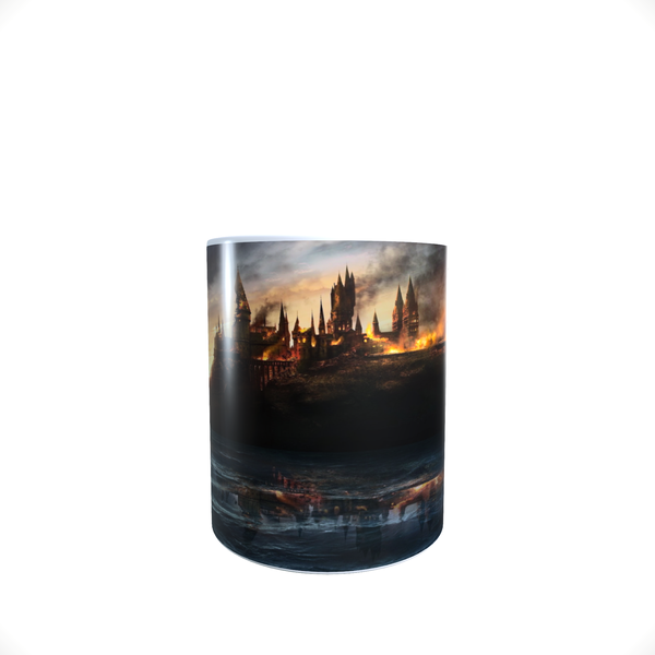 Harry Potter Hogwarts Castle On Fire Aesthetic - Coffee Mug