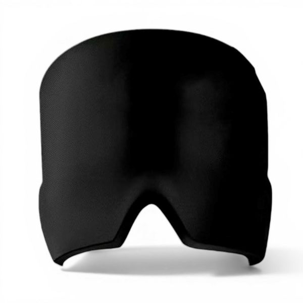 ThermaRelief Reusable Hot &amp; Cold Gel Head Wrap Migraine Therapy Cap Black