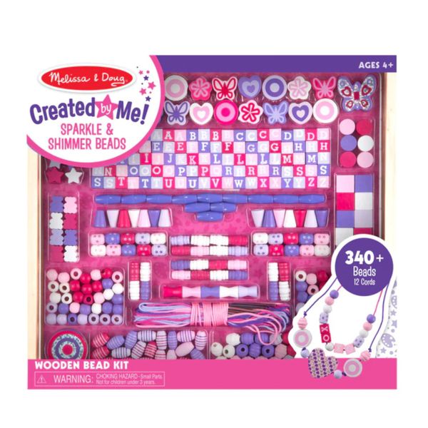 Melissa and Doug - Created by Me! Sparkle &amp; Shimmer Beads Wooden Bead Kit