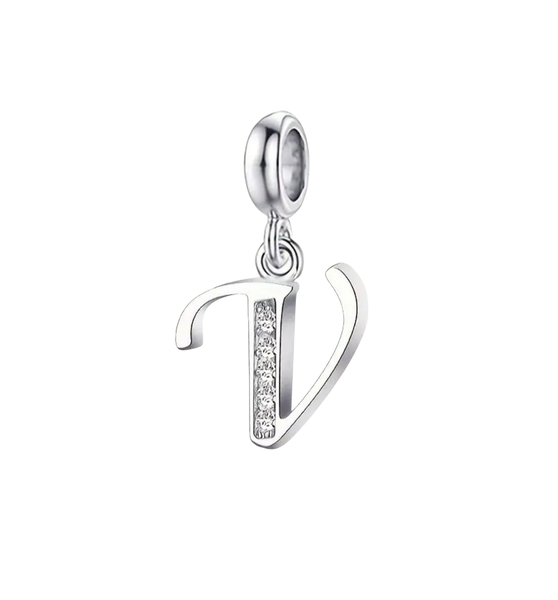Sparkling Alphabet Charm - Letter V image