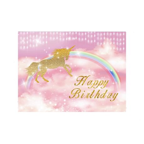 Kids Birthday Party Table and Photography Backdrop (Unicorn Rainbow Theme)  | Buy Online in South Africa 