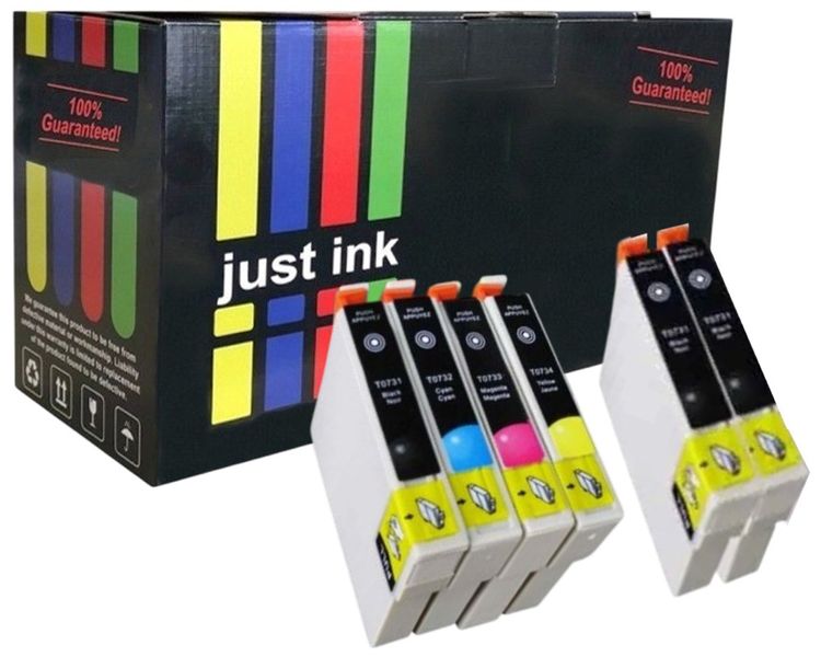 Just Ink Epson T0731/T0732/T0733/T0734 Ink Multipack + 2 x Extra Black