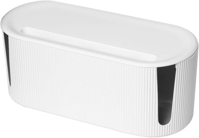 Cable Management Box, Cord Organizer Box with The Groove to Store