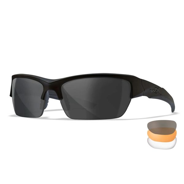 Wiley X WX Valor 2.5 3 Lens Set (Grey/Clear/Light Rust) Tactical Eyewear