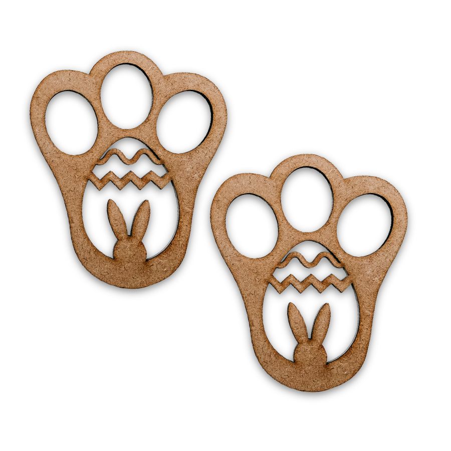 Easter Bunny Footprints Stencil