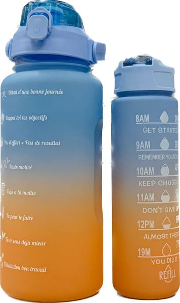 2-Piece Motivational Water Bottles