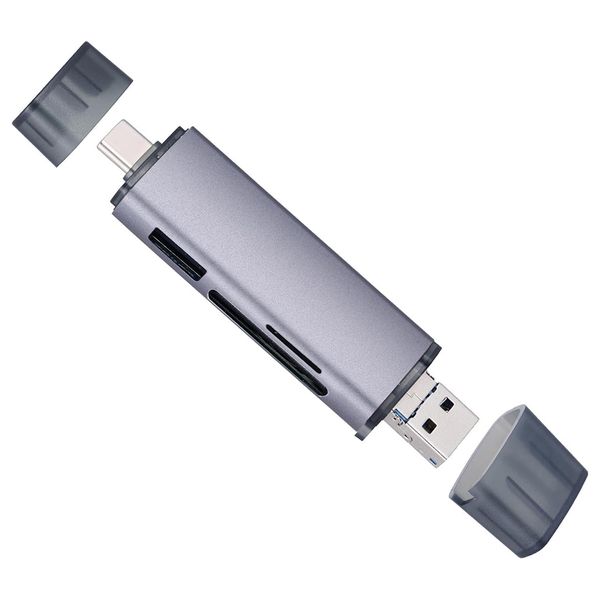 SD Card Reader USB 3.0 Type C to Micro Memory Card Reader Dual Slots for PC