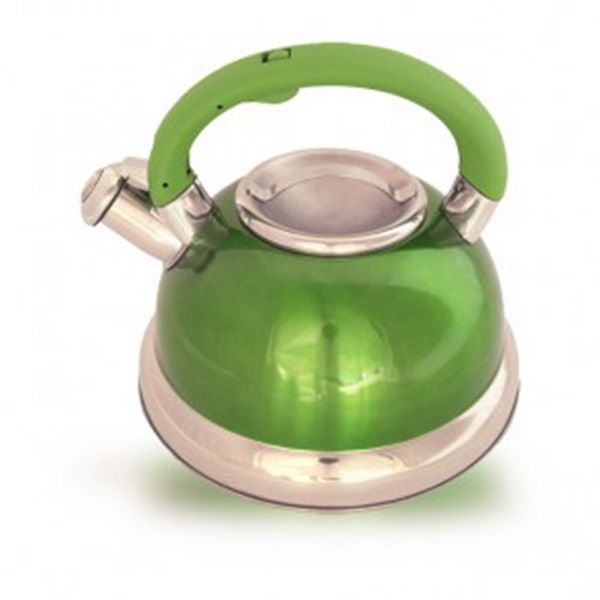Classic whistling kettle 3 L capacity, ideal for gas stoves Green
