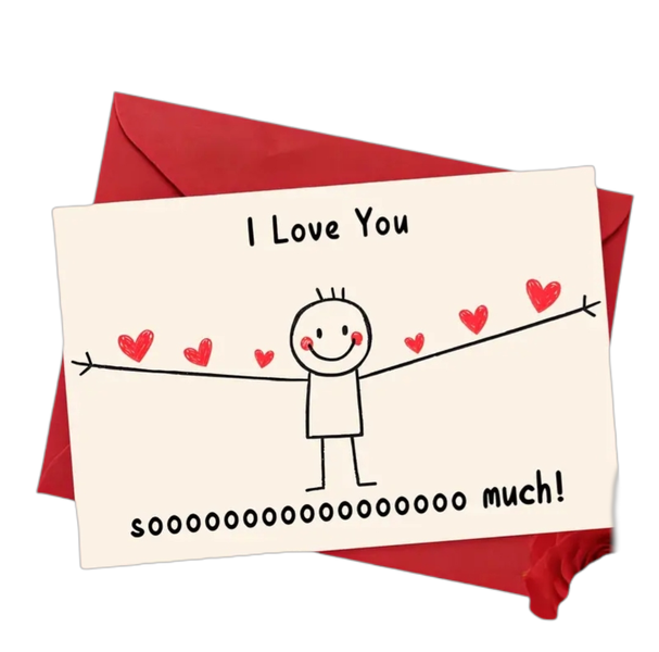 Love You So Much! Minimalist Couples Card