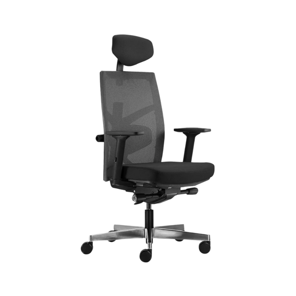 Ergonomic Swivel Chair with Height Adjustable Backrest and Headrest