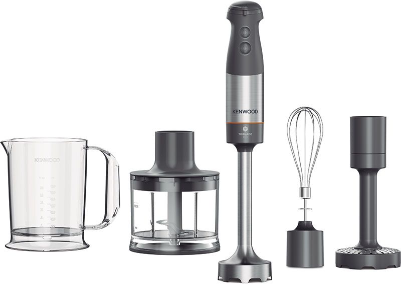 Kenwood - Hand Blender TribladeXL + Masher Chopper &amp; Whisk - HBM60.307GY