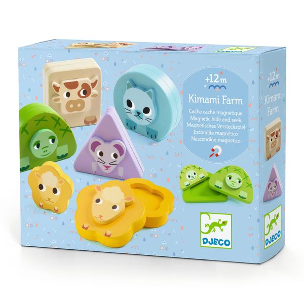 Djeco Wooden Toys - Magnetic Hide &amp; Seek - Farm
