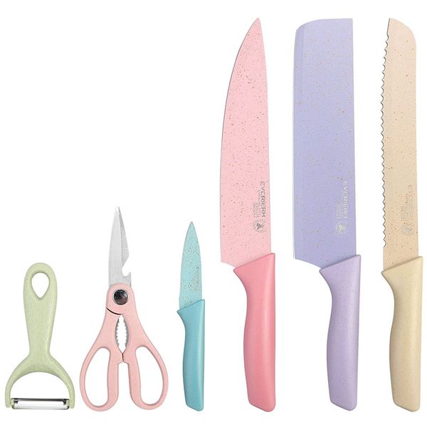 6 Piece Non-Stick Kitchen Knife Set