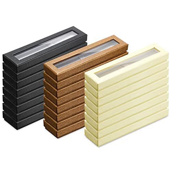 24 Pcs Pen Gift Box Empty Pen Cases with Clear Lid Pen Display