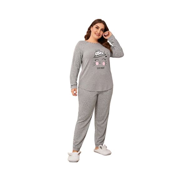 Sinful Indulgence Slogan Graphic Raglan Sleeve Top &amp; Pants PJ Set