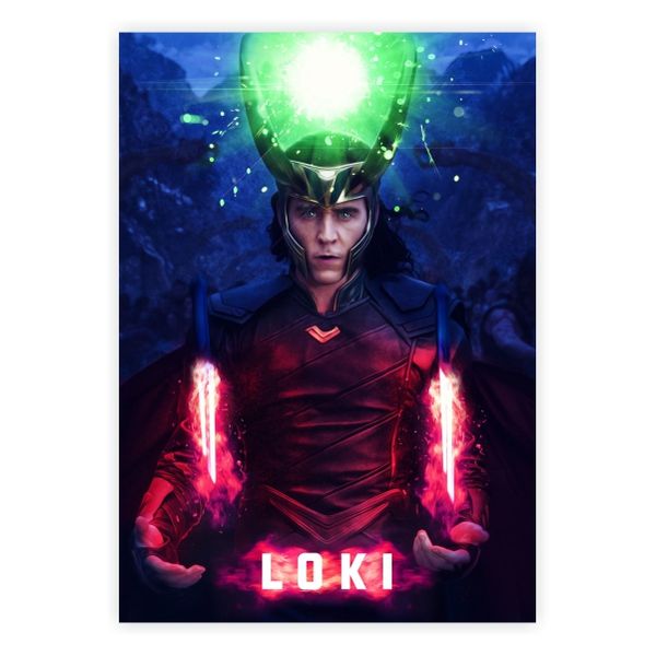 Loki Avengers Fan Art - A1 Poster