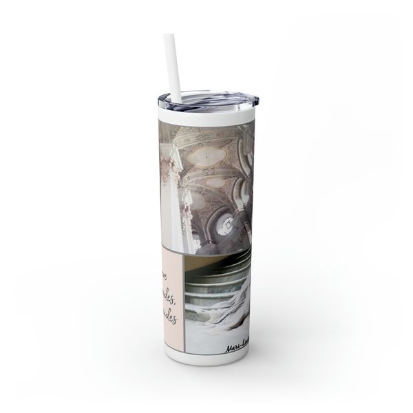White Horses 600ml Stainless Steel Tumbler
