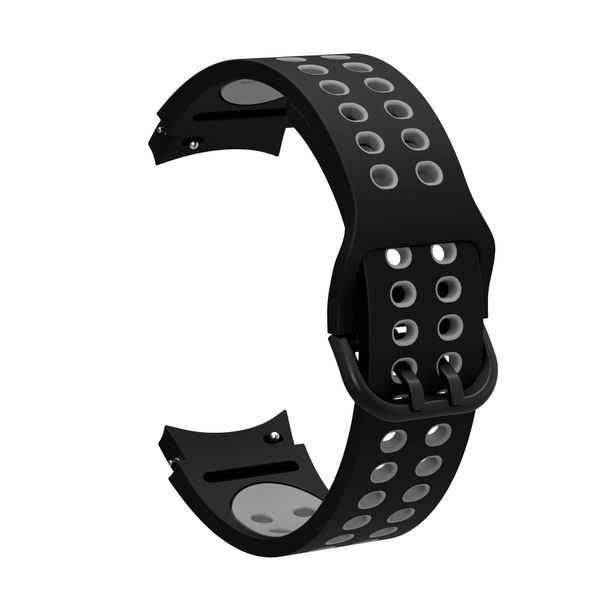 Sports Strap Compatible With Samsung Galaxy Watch 4/5/6/7 - Black &amp; Grey