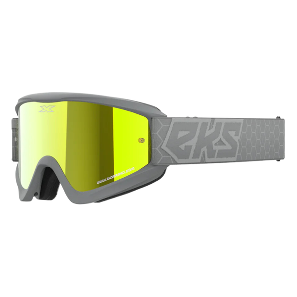 Eks Gox Flat Out Grey/Gold Mirror Goggle image