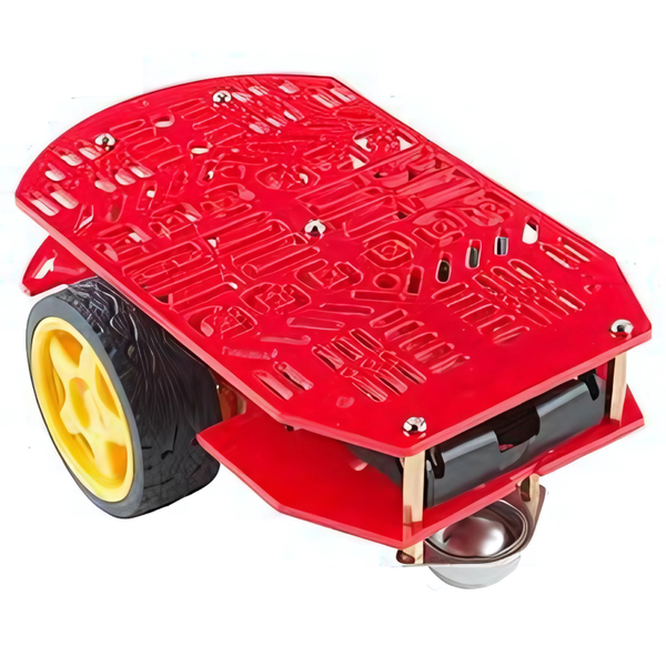 BMT Magician 2x2 Red Chassis Kit with Dual Gearboxes for Micro Robots