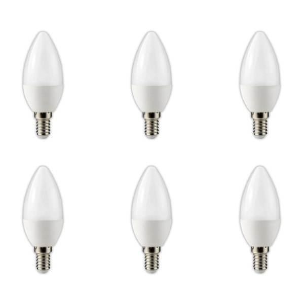 Starlit 5W LED Candle Bulb E14 6000K- 6 Pack
