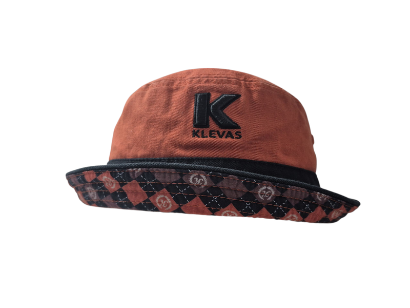 Klevas Men Bucket Hat Romano Burnt Orange Reversible