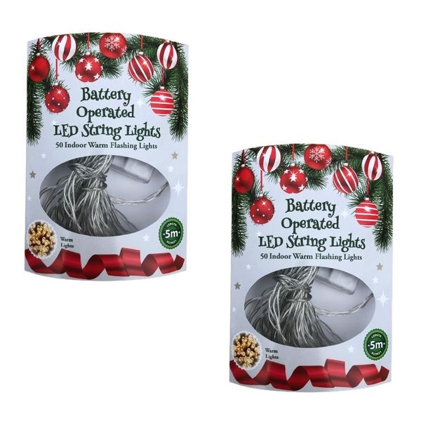 Led Christmas String Lights Static &amp; Flashing - image
