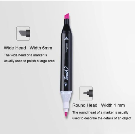 48pcs Touch Dual-head 48-color Marker Pens Set For Students' Drawing, Hard  Nib, Oil Based, Artistic Use