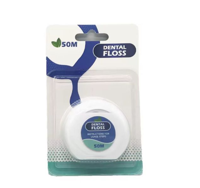 Mint FlossEase: 50m White Round Dental Floss