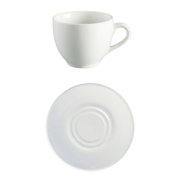 Cup &amp; Saucer 230ml 12pc Set Tea/Coffee Porcelain Blanco-Continental China