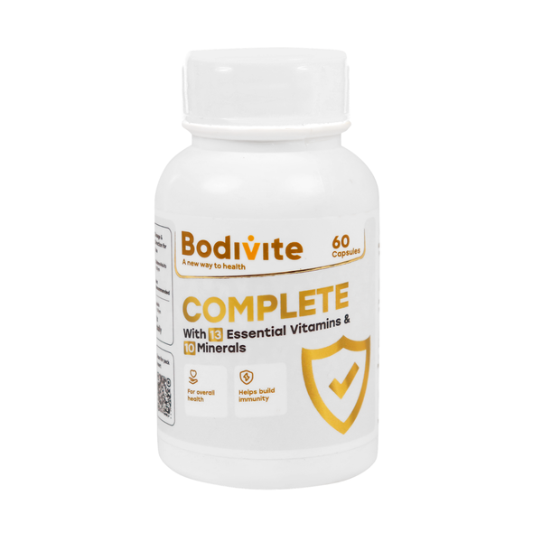 Bodivite Complete - 13 Essential Vitamins &amp; 10 Minerals - 60 Capsules