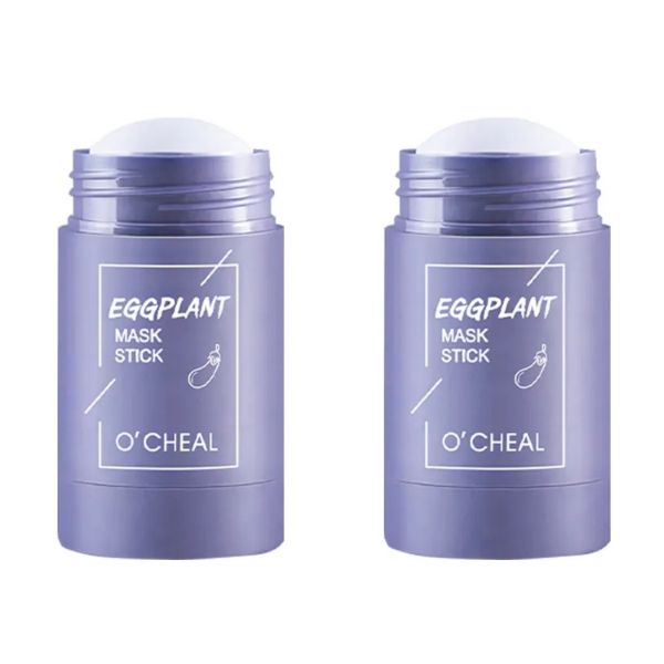 2 Pack Eggplant Mask Stick Acne Grease Pore Cleaning Solid Face Mask Stick