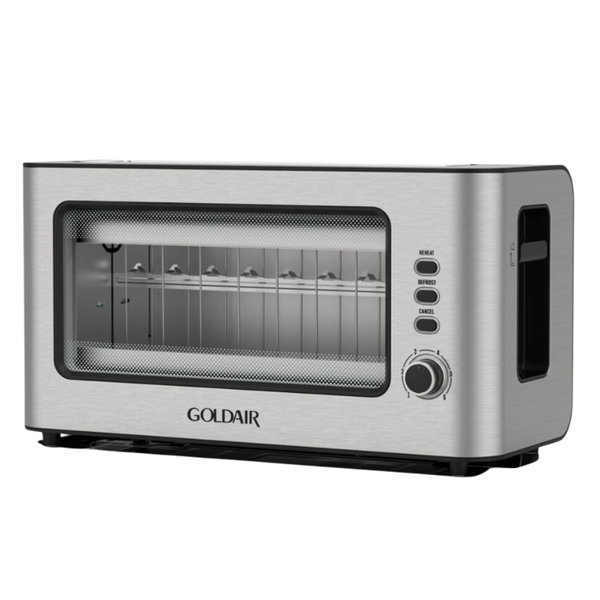 Goldair 1000W 2 Slice Toaster With Glass Window (GTT-2000)